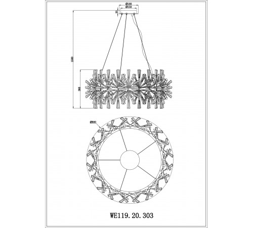 Подвесная люстра Wertmark WE119.20.303 Floriane