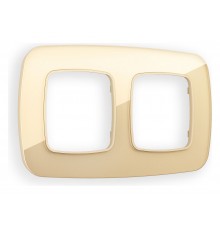 Рамка на 2 поста Ambrella Volt OF320602 Radian Стекло органическое