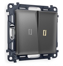 Выключатель проходной двухклавишный с подсветкой Ambrella Volt MA654030 Quant