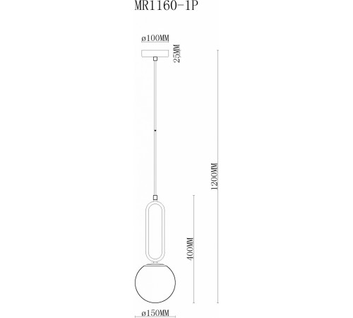 Подвесной светильник MyFar MR1160-1P Pierre