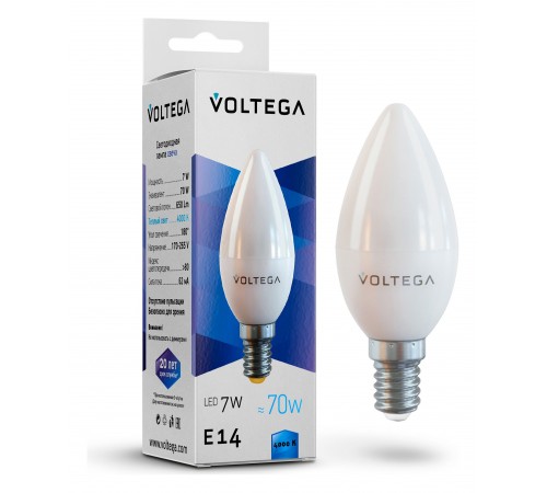 Лампа светодиодная Voltega 7049 Candle 7W