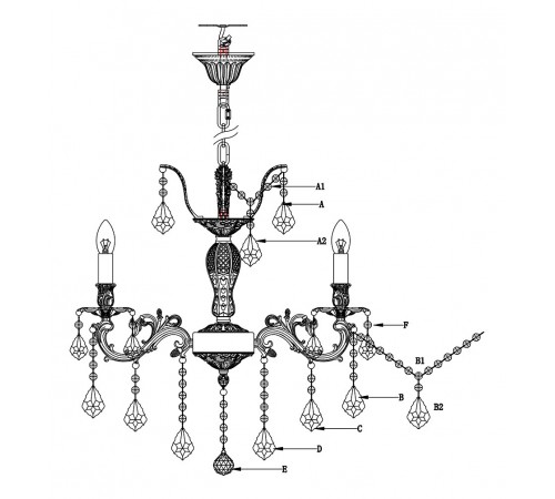 Подвесная люстра Lucia Tucci BARLETTA 122.6 antique Barletta