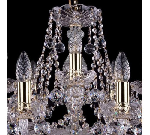 Подвесная люстра Bohemia Ivele Crystal 1413/10+5/300/G/Balls 1413