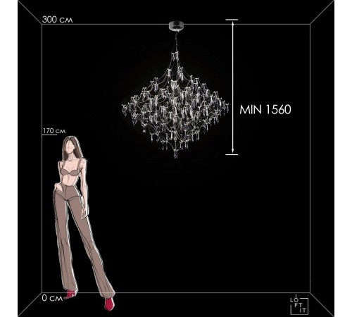 Подвесная люстра Loft it 10259/1200 Silver Asfour Mira