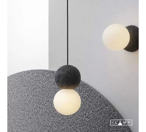 Накладной светильник iLamp 10695W/1-D100 BK-WH Foxtrot