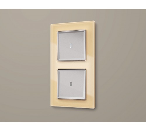 Рамка на 2 поста Ambrella Volt AF330602 Platos Стекло органическое