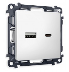 Розетка 2хUSB type A и C без рамки Ambrella Volt MA131010 Quant