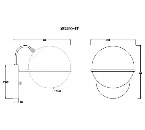 Бра MyFar MR2290-1W Julian