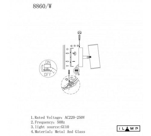 Бра iLamp 8860W BR-BK Plum
