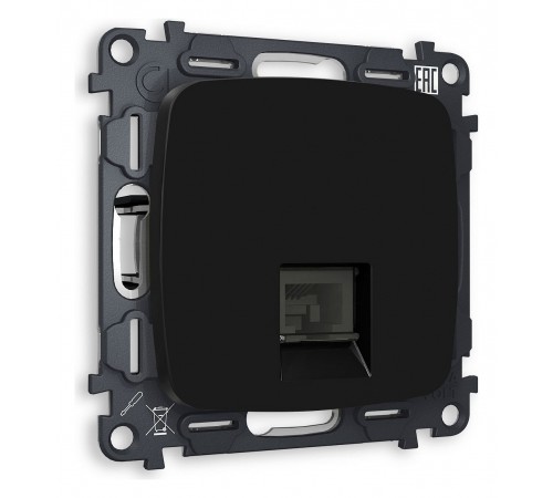 Розетка Ethernet RJ-45 и со шторками, без рамки Ambrella Volt MO812010 Quant