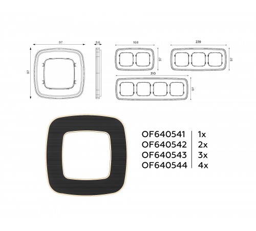 Рамка на 1 пост Ambrella Volt OF640541 Coint