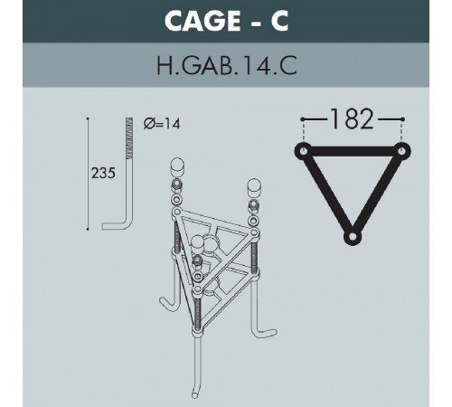 Фонарный столб Fumagalli U33.202.R20.AXH27 Simon