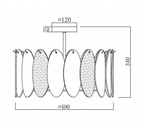 Светильник на штанге iLamp 15552-6 ANB+MULT Dolce