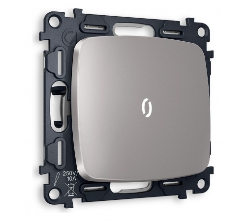 Выключатель проходной одноклавишный с подсветкой без рамки Ambrella Volt MO502035 Quant