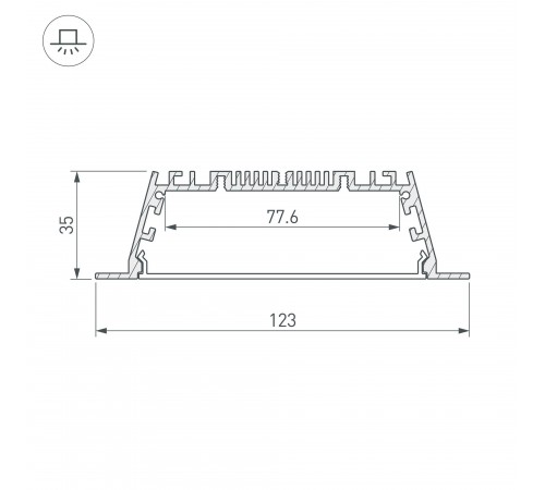 Короб встраиваемый Arlight 027928 ARH-POWER