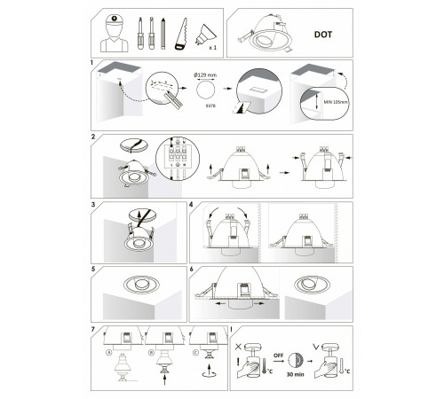 Встраиваемый светильник Nowodvorski 9378 Dot