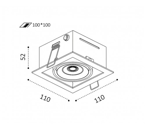 Встраиваемый светильник Italline DL 3032 white 3000K DL