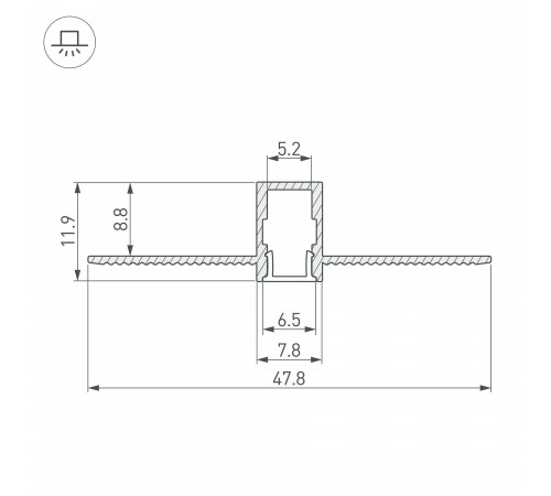 Профиль встраиваемый Arlight 034986 SL-LINIA