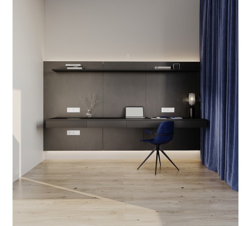 Розетка с заземлением и со шторкой, без рамки Voltum VLS040201 S70