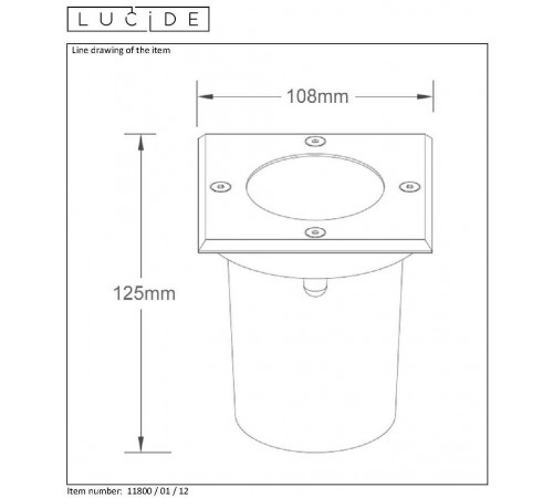 Встраиваемый светильник Lucide 11800/01/12 Biltin