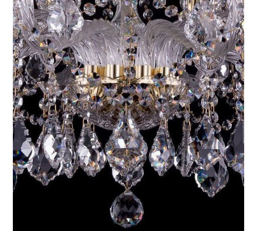 Подвесная люстра Bohemia Ivele Crystal 1413/10+5/300/G/Leafs 1413