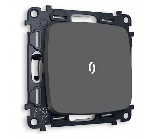 Выключатель проходной одноклавишный с подсветкой без рамки Ambrella Volt MO902035 Quant