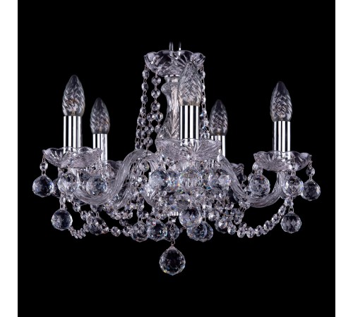 Подвесная люстра Bohemia Ivele Crystal 1402/5/141/Ni/Balls 1402
