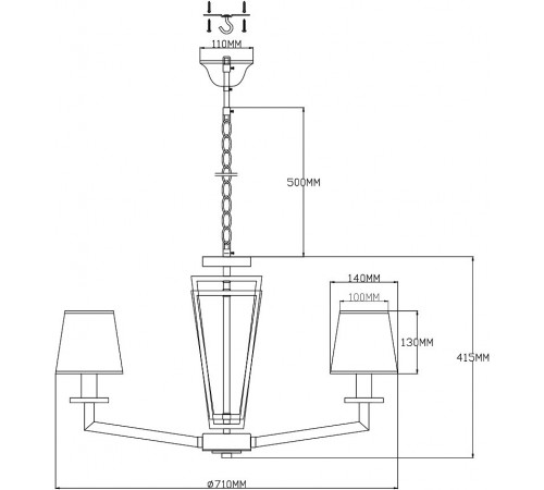 Подвесная люстра Moderli V2671-6P Anna