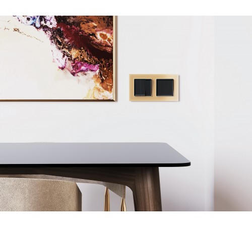 Рамка на 1 пост Ambrella Volt AF330601 Platos Стекло органическое