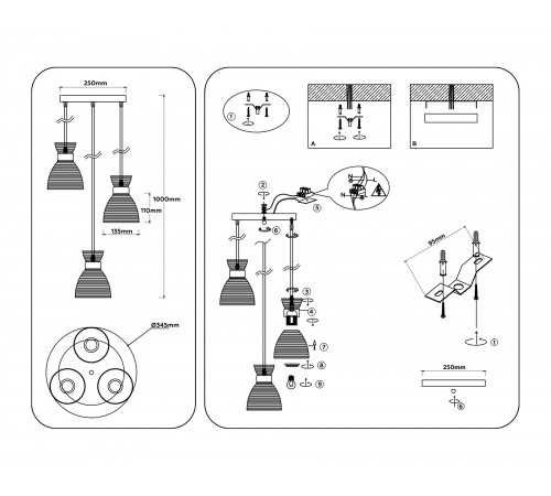 Подвесной светильник Ambrella Light TR3402 TR