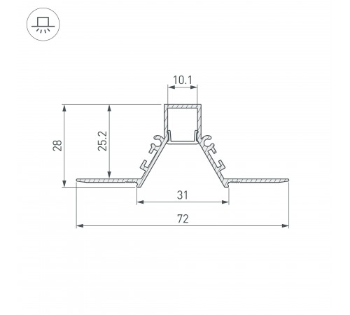 Профиль встраиваемый Arlight 052538 FANTOM