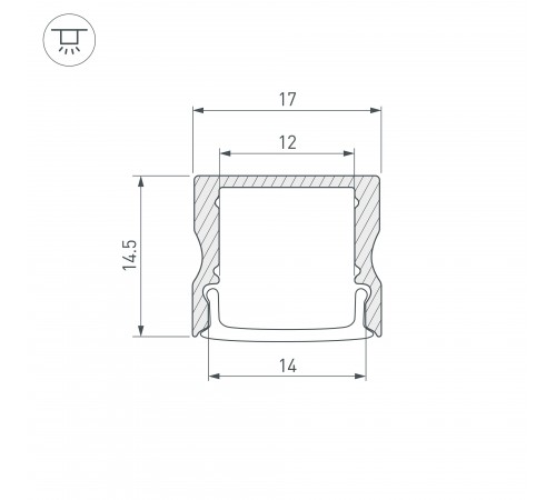 Профиль накладной Arlight 039988 ARH-LINE