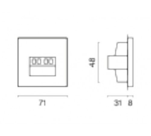 Розетка акустическая без рамки Voltum VLS060301 S70