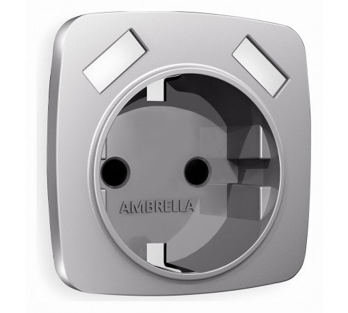 Накладка для розетки с заземлением и со шторками и 2хUSB type A Ambrella Volt OP5090 Quant
