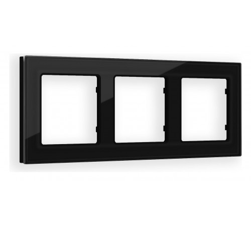 Рамка на 3 поста Ambrella Volt AF380803 Platos Стекло натуральное