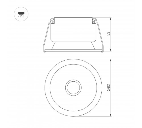 Встраиваемый светильник Arlight 050177 HARBOR