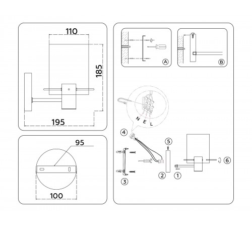 Бра Ambrella Light LH57045 HIGH LIGHT