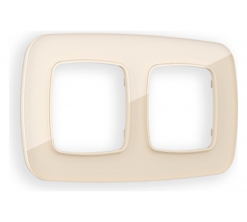 Рамка на 2 поста Ambrella Volt OF350302 Radian Стекло натуральное