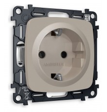 Розетка с заземлением, без рамки Ambrella Volt MO366010 Quant