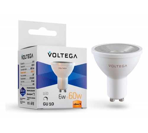 Лампа светодиодная Voltega 7108 Sofit dim GU10 Lens