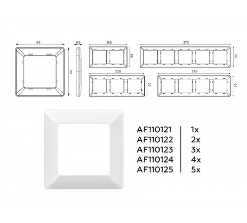 Рамка на 4 поста Ambrella Volt AF110124 Line