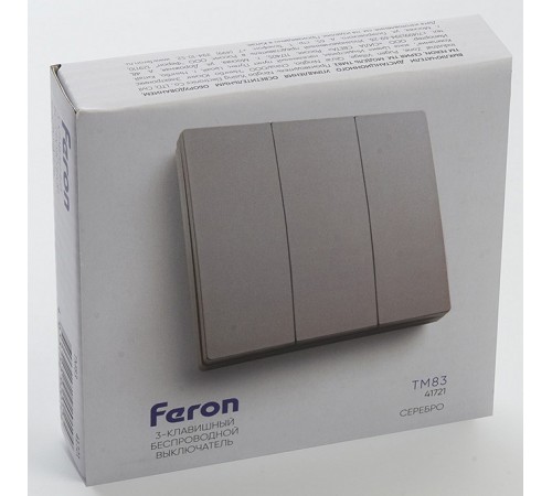 Выключатель беспроводной трехклавишный Feron 41721 Tm 83
