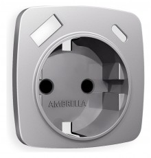 Накладка для розетки с заземлением и со шторками и 2хUSB type A и C Ambrella Volt OP5100 Quant