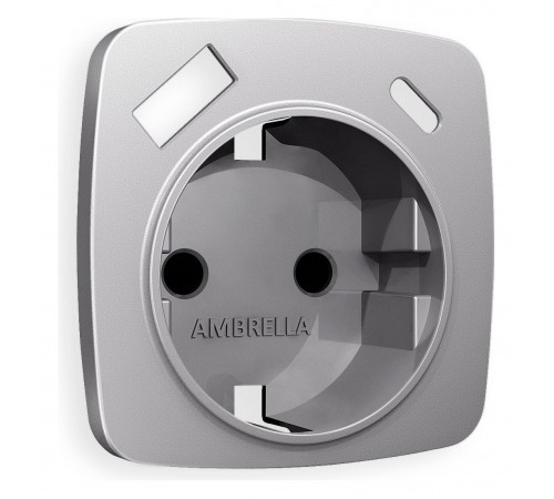 Накладка для розетки с заземлением и со шторками и 2хUSB type A и C Ambrella Volt OP5100 Quant