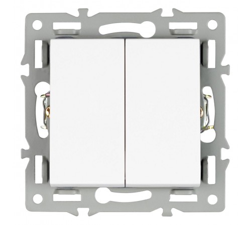 Выключатель двухклавишный без рамки Arlight 043724 SWT