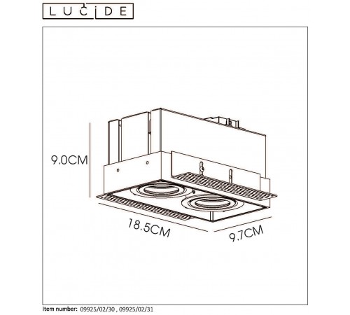 Встраиваемый светильник Lucide 09925/02/31 Trimless