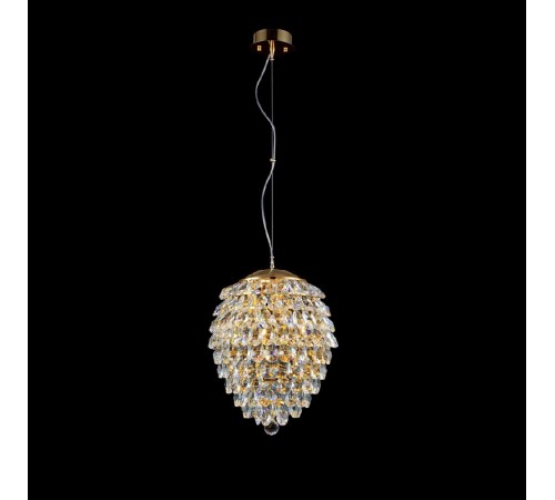 Светильник подвесной Crystal Lux CHARME SP4 GOLD/TRANSPARENT