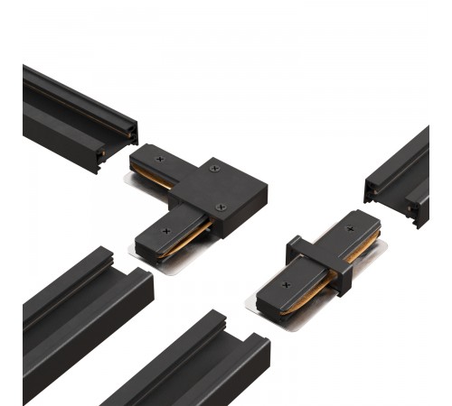 Шинопровод однофазный с питанием и заглушкой Crystal Lux CLT 0.11 01 L1000 BL