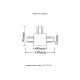 Соединитель Т-образный (однофазный) для встраиваемого шинопровода Crystal Lux CLT 0.2211 02 BL