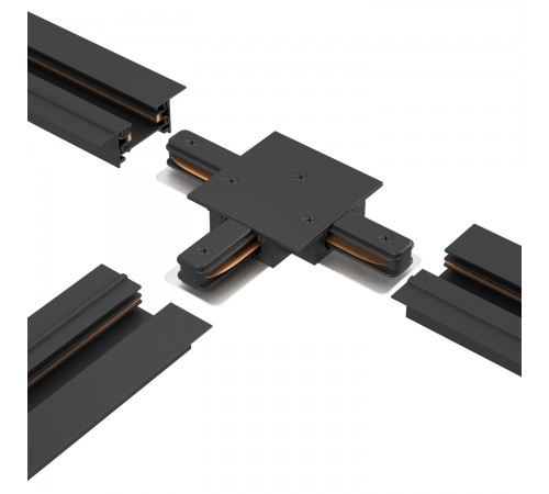 Соединитель Т-образный (однофазный) для встраиваемого шинопровода Crystal Lux CLT 0.2211 02 BL